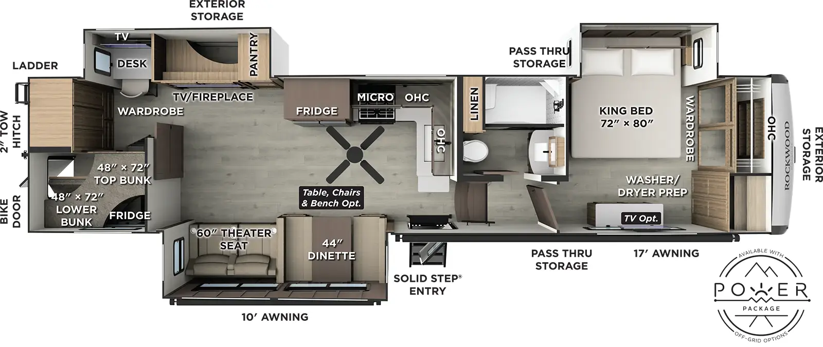 Rockwood Signature Fifth Wheels 405SBH Floorplan
